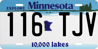 MN license plate 116TJV