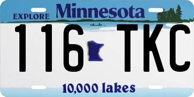 MN license plate 116TKC
