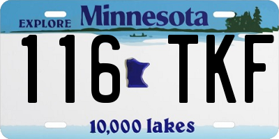 MN license plate 116TKF