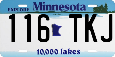 MN license plate 116TKJ