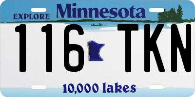 MN license plate 116TKN
