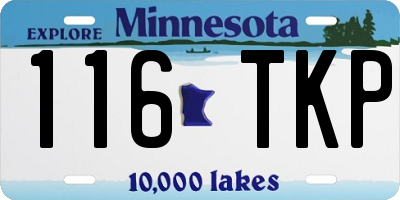 MN license plate 116TKP