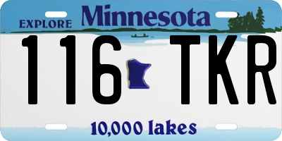 MN license plate 116TKR