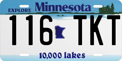 MN license plate 116TKT
