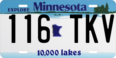 MN license plate 116TKV