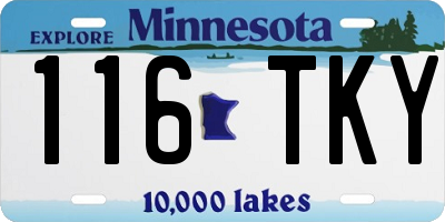 MN license plate 116TKY
