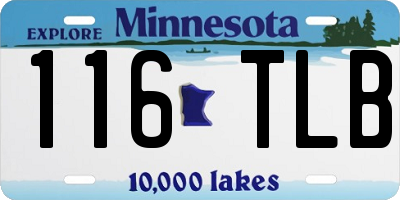 MN license plate 116TLB