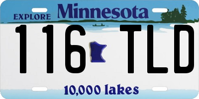 MN license plate 116TLD