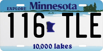 MN license plate 116TLE