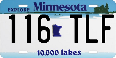 MN license plate 116TLF