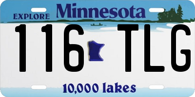 MN license plate 116TLG