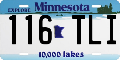 MN license plate 116TLI