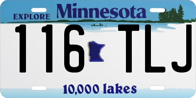 MN license plate 116TLJ