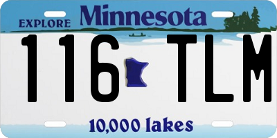 MN license plate 116TLM