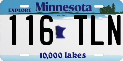 MN license plate 116TLN