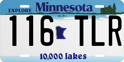 MN license plate 116TLR