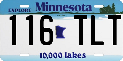 MN license plate 116TLT