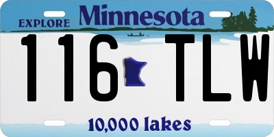 MN license plate 116TLW