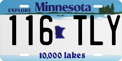 MN license plate 116TLY