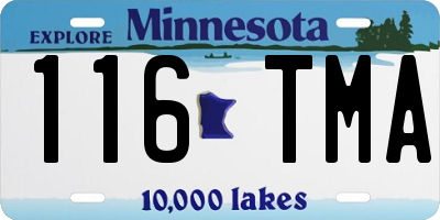 MN license plate 116TMA