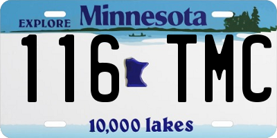 MN license plate 116TMC