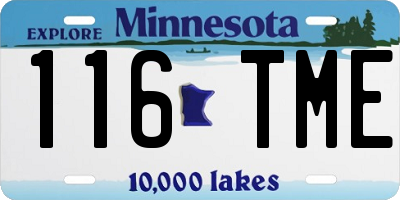 MN license plate 116TME