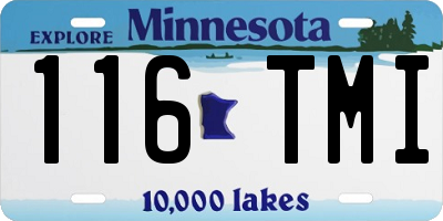MN license plate 116TMI