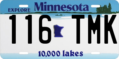 MN license plate 116TMK