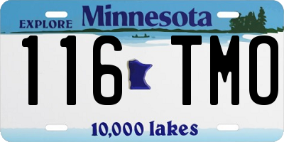 MN license plate 116TMO