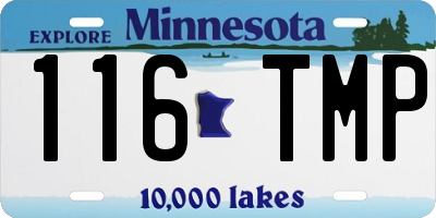 MN license plate 116TMP