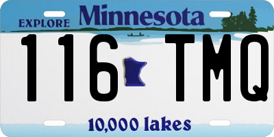 MN license plate 116TMQ