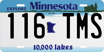 MN license plate 116TMS