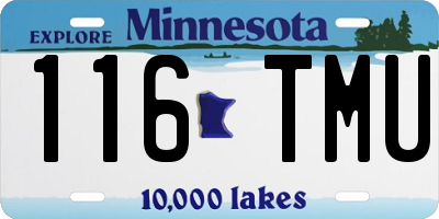MN license plate 116TMU
