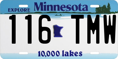 MN license plate 116TMW