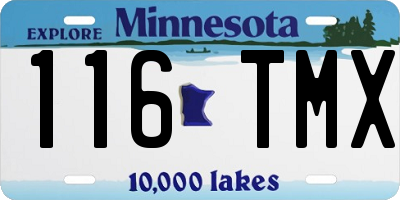 MN license plate 116TMX