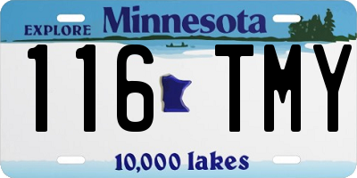 MN license plate 116TMY