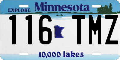 MN license plate 116TMZ