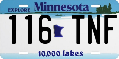 MN license plate 116TNF