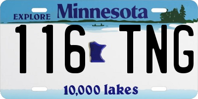 MN license plate 116TNG