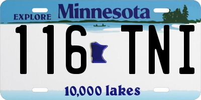 MN license plate 116TNI