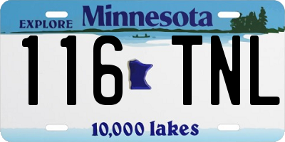 MN license plate 116TNL