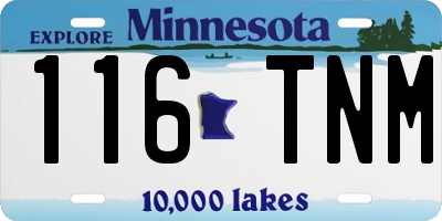 MN license plate 116TNM