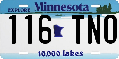 MN license plate 116TNO