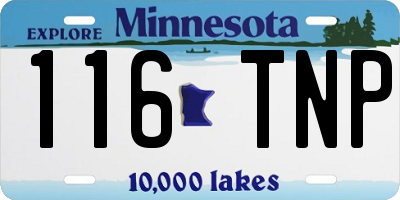 MN license plate 116TNP
