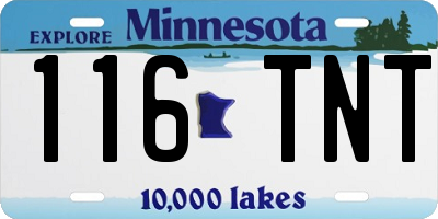 MN license plate 116TNT