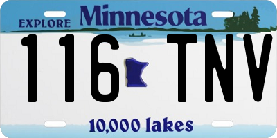 MN license plate 116TNV