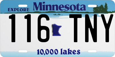 MN license plate 116TNY