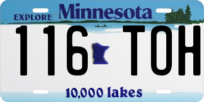 MN license plate 116TOH