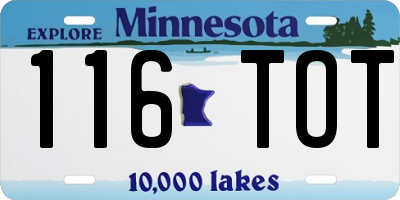 MN license plate 116TOT