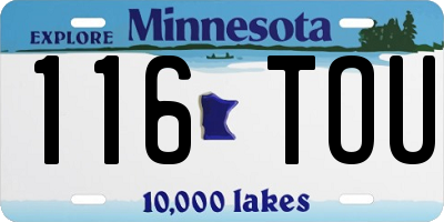 MN license plate 116TOU